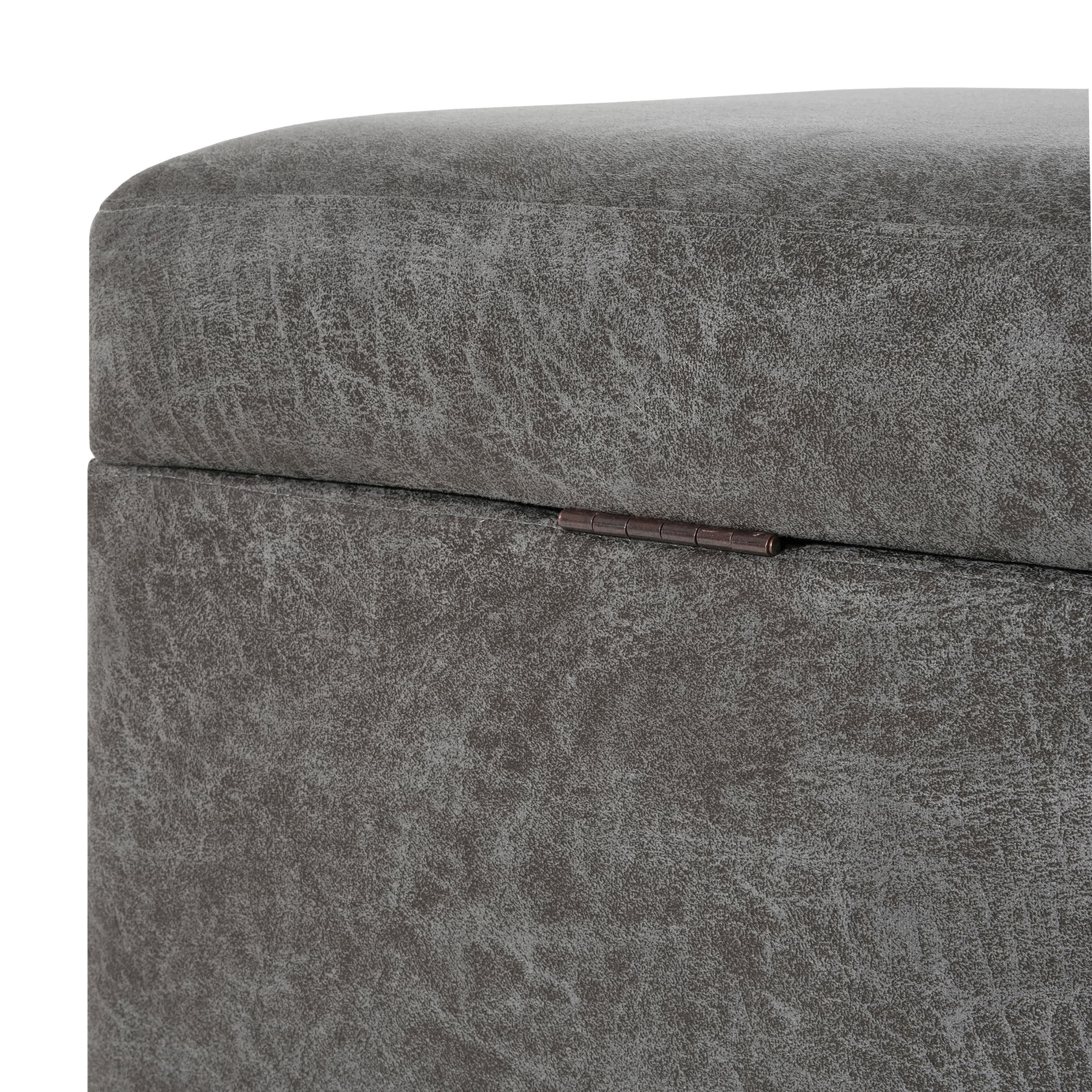 Christopher Knight Home Chenille Upholstered Storage Bench,  Lift-Top Ottoman for Entryway or Bedroom, Slate