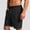 Black, variant on Fnooota Mens Workout Shorts, Elastic Waist Sports Above the Knee Summer Athletic Shorts Gray Size XL-5XL