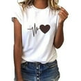 thumbnail image 1 of T-Shirt à Manches Courtes à Col Rond à Manches Courtes pour Femme, 1 of 4