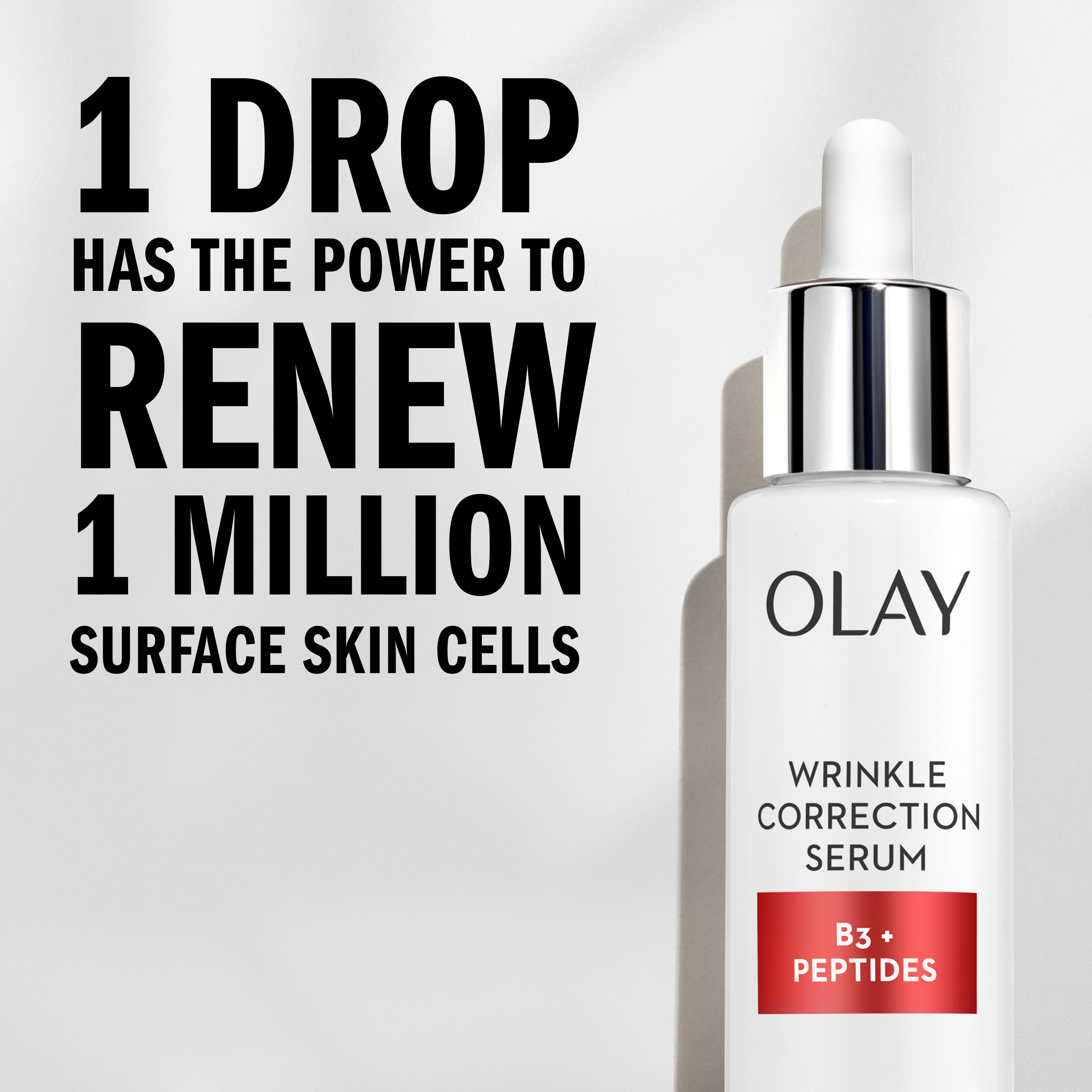 Olay Wrinkle Correction Serum with Vitamin B3+ Collagen Peptides, 1.3 fl oz - image 3 of 14