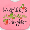 thumbnail image 4 of Inktastic Farmer's Daughter Vine with Strawberries Girls Baby Bib, 4 of 4