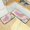 thumbnail image 7 of Colorful Flowers Anti Fatigue Mats for Kitchen Floor, Set of 2 Non Skid Washable Waterproof Anti Kitchen Floor Mats for Kitchen Office Laundry Room Bathroom (19"x27"+19"x47"), 7 of 7