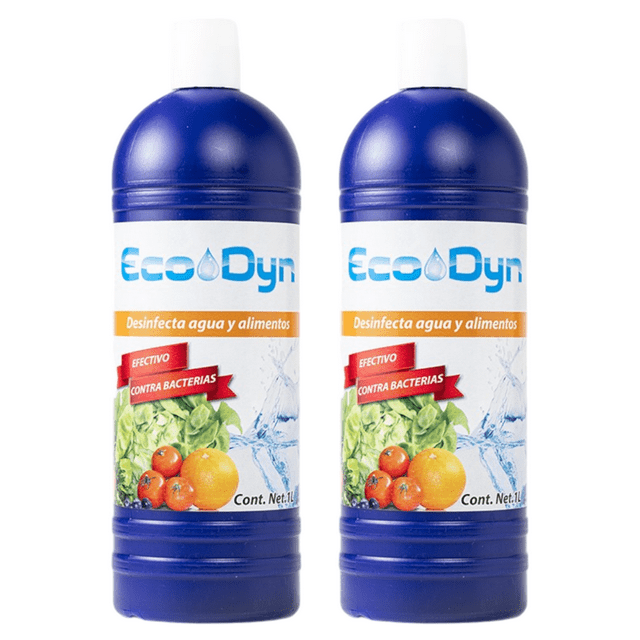 Desinfectante Ecodyn De Agua Y Alimentos 2 Botellas De 1 L