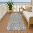 thumbnail image 6 of Addison Rugs Chantille Indoor/Outdoor Transitional Lattice Denim Machine Washable Runner Rug, 2'3" x 7'6", 6 of 7