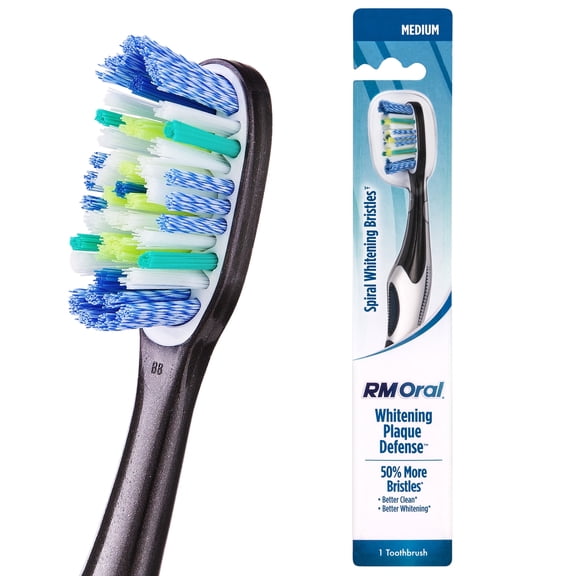 RM ORAL Whitening Plaque Defense Toothbrush - Medium - 1 Ct.