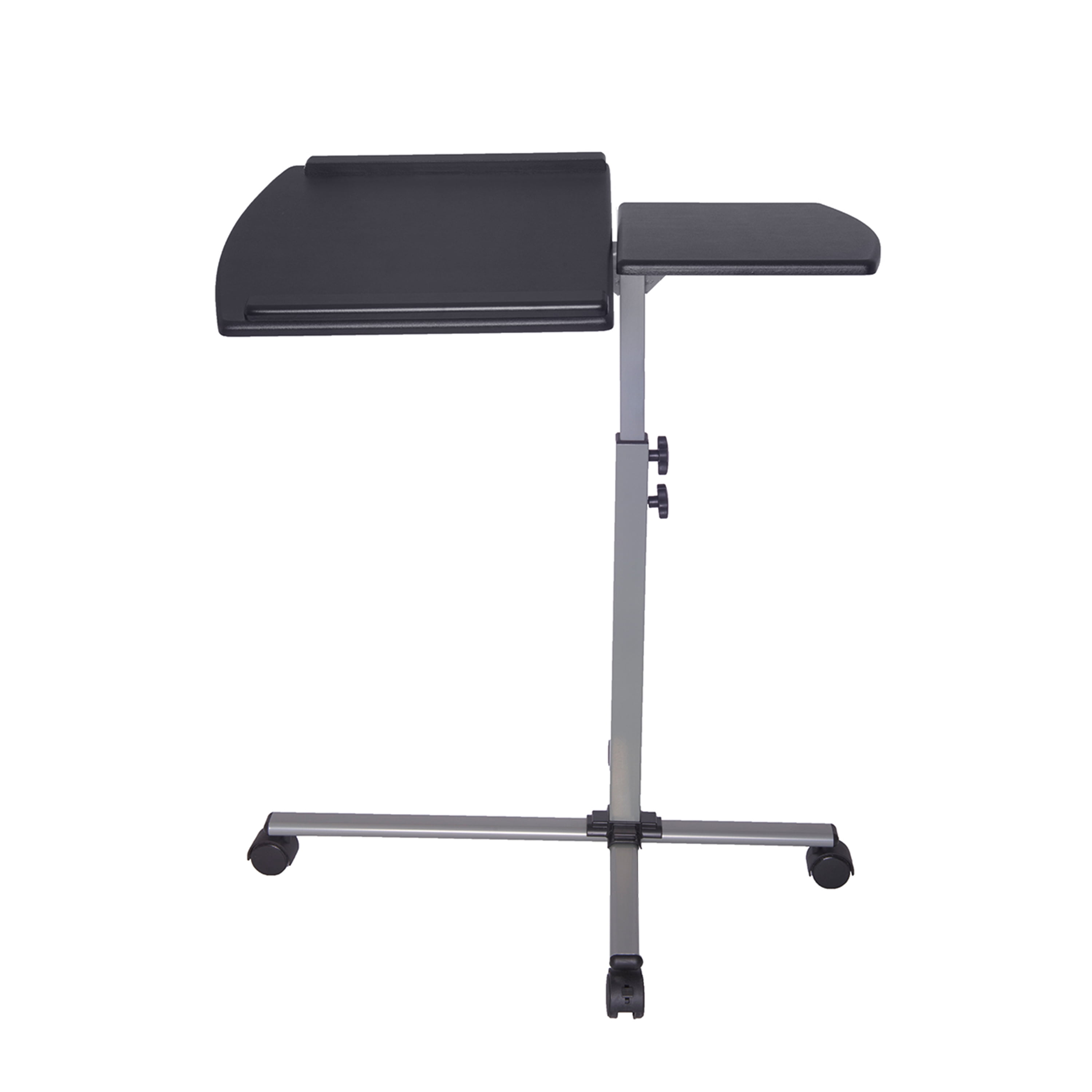 Rolling Adjustable Laptop Cart, Height & Tilt Adjustable Laptop Stand with Locking Casters, Anti-Slip Edge Stoppers, MDF Panel Mobile Workstation