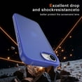 thumbnail image 2 of For iPhone 16e Phone Case,Translucent Frosted Skin Feel Anti-Scratch Hard PC Back Soft TPU Edge,Shockproof Bumper Protective Ultra Slim Thin Fit Rugged Phone Case Cover,Darkblue, 2 of 6