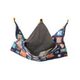 thumbnail image 4 of Hamaca para hámster, hamaca para mascotas, jaula colgante, túnel de 2 capas, juguete, cama columpio para juegos cálidos, cama para dormir para mascota Búhos Color Azul L, 4 of 8