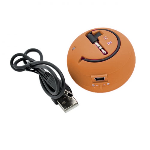 Wired Portable Loud Speaker Orange Multimedia Audio System Rechargeable Compatible With iPad 9.7 3 2 X1V - image 3 of 4