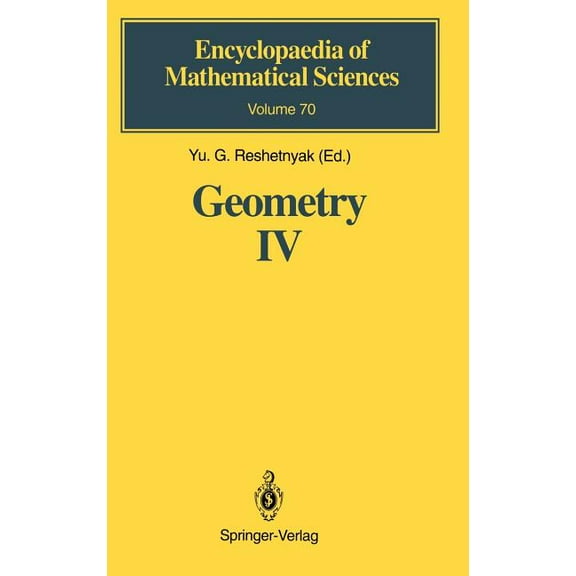 Encyclopaedia of Mathematical Sciences Geometry IV: Non-Regular Riemannian Geometry, Book 70, (Hardcover)