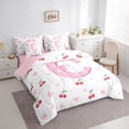 thumbnail image 3 of Castle Fairy Bowtie Personalized Initial C Twin Bedding Sets,Cherry Bedding Comforter Set, 3 of 8