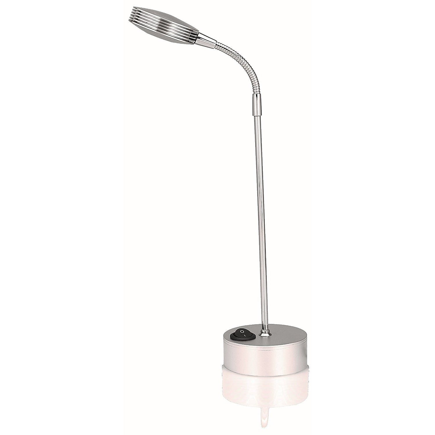 V-Light LED Task Lamp with Gooseneck Arm, 11.4" to 16" High, Silver