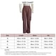 thumbnail image 2 of Women Pocket Casual Straight Pants Elastic High Waisted Loose Fitted Trousers for Dating Brown XL, 2 of 2