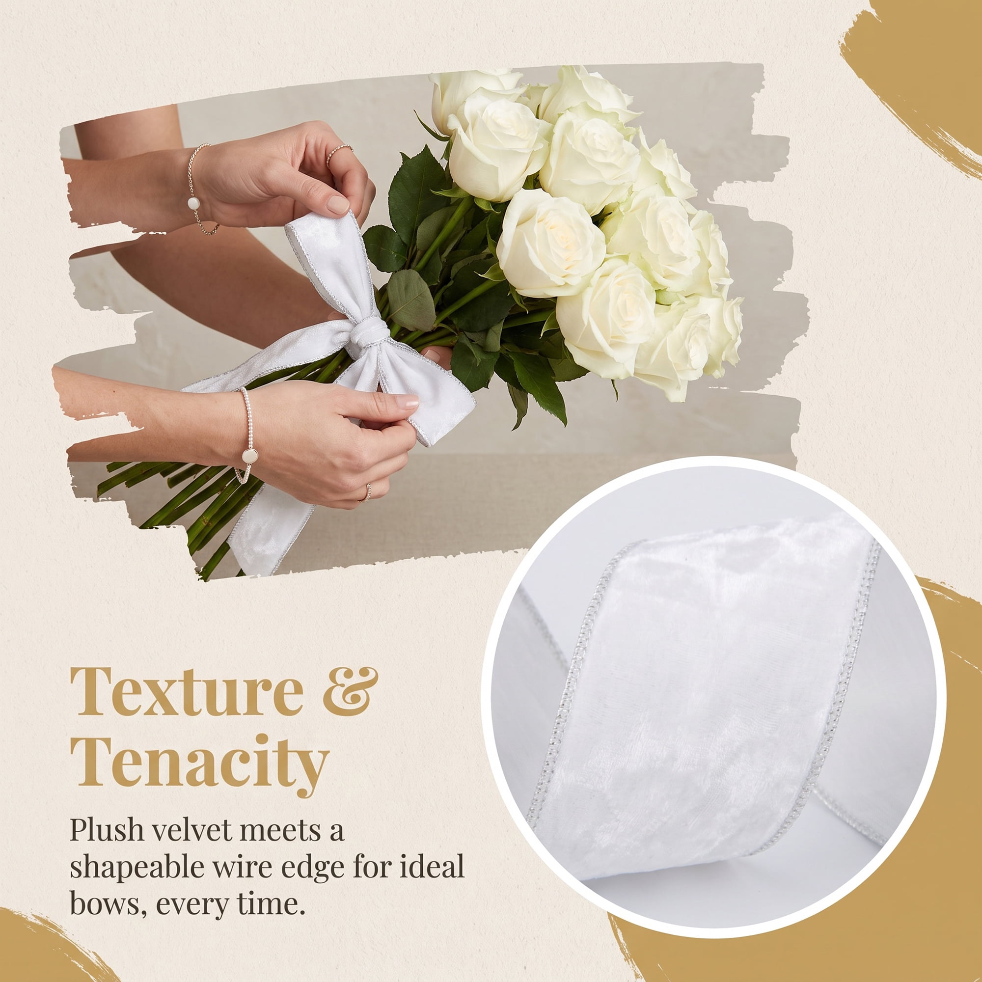 Unique Bargains Extra Wide Decorative Ribbon for Gift Decoration Use White 9.8 Yard