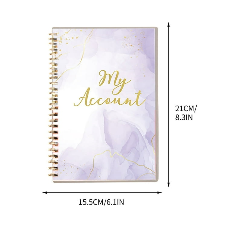 2-Pack Spiral Bound Accounting Ledger Books - For Small Business Money Tracking
