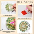thumbnail image 3 of Cuadros Decorativos Bricolaje diamante pintura maquillaje compacto espejo portátil plegable monedero espejo (010) Wdftyju embutido en tela, 3 of 9