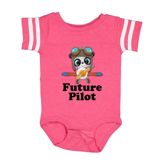 Inktastic Boys Future Pilot Panda Boys Baby Bodysuit