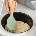 thumbnail image 3 of Silicone Rice Spoon Flexible Kitchen Utensil Reliable for Cooking Serving, Green, 3 of 7