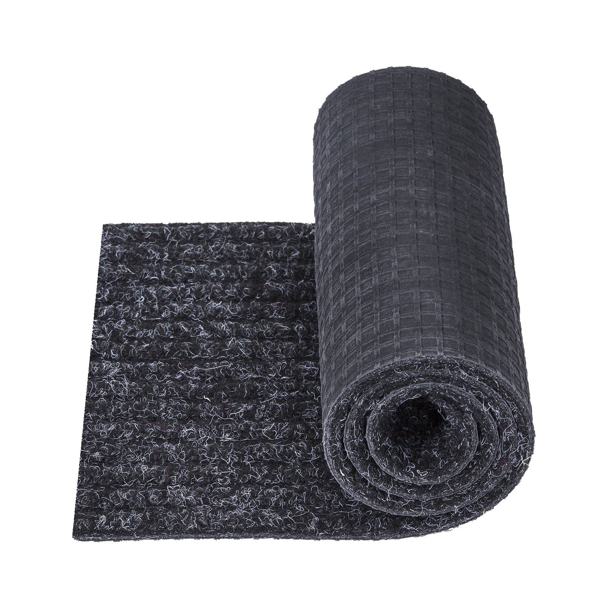 Sweethome Stores Black Iron Cutout Design Rubber Stair Treads – 10”x30” Non-Slip Indoor/Outdoor, Waterproof – 5-Pack – Great For Basements, Entryways & High-Traffic Areas