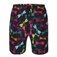 thumbnail image 3 of Goofa Colorful Dragonflies Printed Mens Swim Trunks Summer Quick Dry Short Beach Swimwear Bathing Suits-XX-Large, 3 of 9
