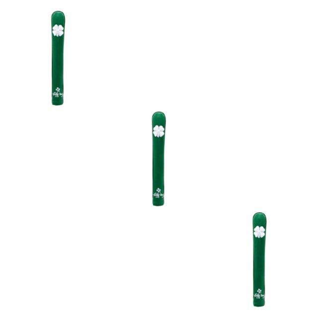 Wosthever Embroidered Leaf Golf Alignment Stick Cover PU Holder Leather Case Type1 NO1