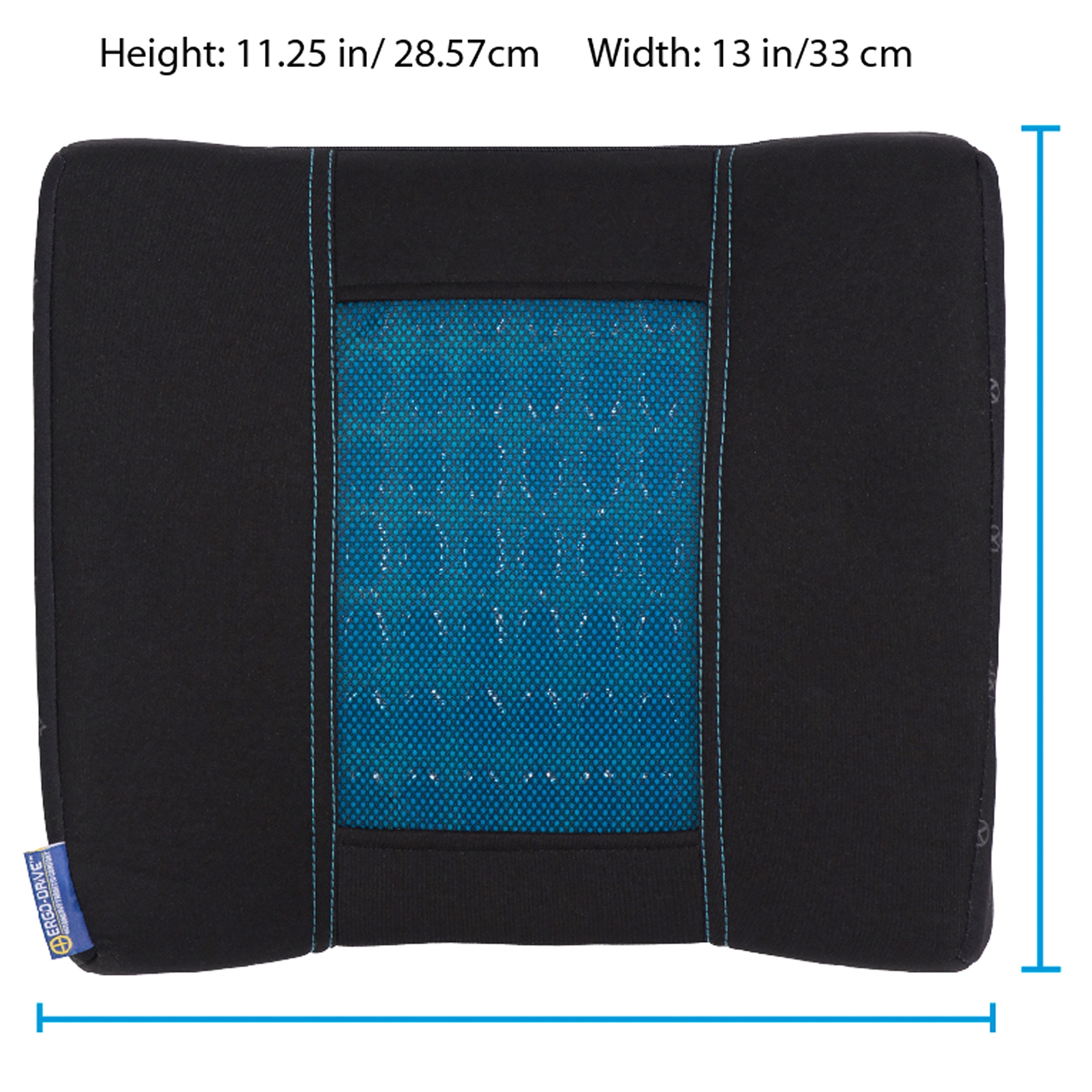 Smart Gear Cooling Memory Foam Lumbar Cushion, Black