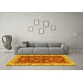 thumbnail image 3 of Ahgly Company Indoor Round Oriental Yellow Traditional Area Rugs, 8' Round, 3 of 4