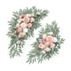 thumbnail image 4 of 2x Arco de flores para boda, decoración de flores artificiales, arreglo floral rústico para el hogar, vacaciones, boda, fondo Rosa, 4 of 8