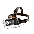 thumbnail image 2 of WZXPWT Sensor-Activated Adjustable Beam LED Headlamp, Rechargeable Aluminum Alloy Headlight for Outdoor Work/Fishing - Strong Light & 3-Mode Headlamp with Rotational Zoom & Battery Indicator(Black), 2 of 6
