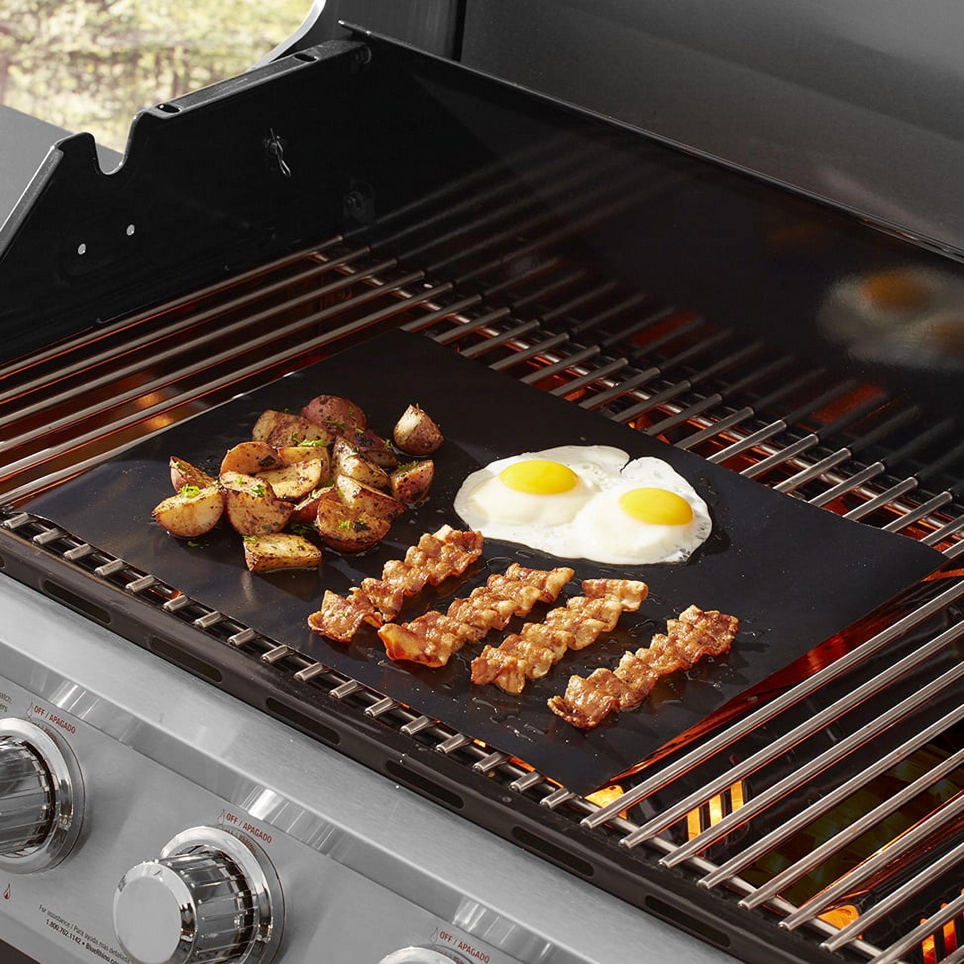 MR. BAR-B-Q BBQ Reusable Mat-100% Non-Stick, Easy to Clean Grilling Sheet for Smokers