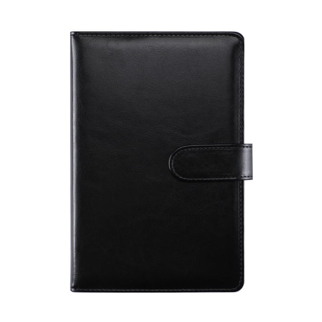 Seitruly Cuaderno liso Vintage botón transversal Jotter mantener diario diarios papel Halloween regalo de Acción de Gracias negocios Suministros de escritura y corrección Negro