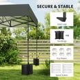 thumbnail image 5 of Outsunny 10 x 20 ft Pop Up Canopy Tent, Heavy Duty UPF50+ Outdoor Portable Instant Canopy Shelter with Wheeled Carry Bag, Sandbags, Dark Gray, 5 of 9