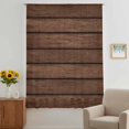 thumbnail image 3 of Dark Brown Wooden Sheer Curtains 63 Inches Long, Vintage Western Country Wooden Board Light Filering Curtains, Breathable Simi Curtain Privacy Drapes for Living Room Bedroom Window Treatment, 3 of 9