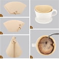 thumbnail image 3 of Fafa-1 Filtres à Café en Cône, Lot de 400 Taille 1-2 Tasses Papier Brun Naturel Non Blanchi Jetable pour Cafetière Maison, Bureau, Café, 3 of 4