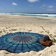 Dalazy Round Ethnic Pattern Beach Towel Yoga Mat Tippet Chiffon Tablecloth