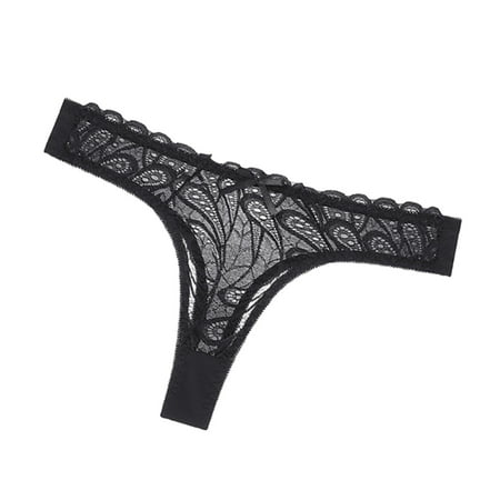 

Zerlibeaful Women Underwear Brief Panties New Hot Panties For Lace Through Hollow Out Cotton Low Waist Lace Thong