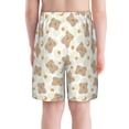 thumbnail image 4 of Wukai Kawaii Bear Print Teen Beach Trunks with Compression Liner Swimsuit Quick Dry Beach Sports Shorts with Pocket -, 4 of 8
