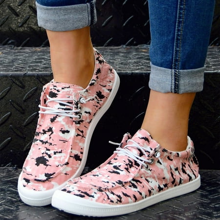 eczipvz Non Slip Shoes for Women Women Sneakers Shoes with Arch Support Casual Slip On Comfort Flats Canvas Womens Walking Fall