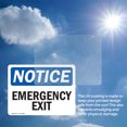 thumbnail image 6 of (2 Pack) Emergency Exit OSHA Notice Sign 10 Inch X 7 Inch Vinyl Label Decal Sticker Weather Resistant, UV Protected for Workplace, Business, and Construction Site, Made in the USA, 6 of 7