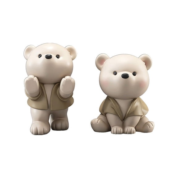 Cute Bear Decorative Bookends, Book Ends to Hold Books Heavy Duty Book Holder Organizer Stopper for Home Decor