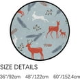 thumbnail image 3 of GZHJMY Kids Round Nursery Area Rug 4 ft Winter Forest Deer Washable Non-Slip Small Round Area Rug Throw Soft Cute Nursery Rug Non-Shed Lightweight Bathroom Rug for Dorm Kids Room Carpet Runner, 3 of 6