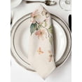 thumbnail image 2 of nqOlkjepod Vintage Flowers Cloth Napkins Set of 6 Reusable Dinner Napkins, Farmhouse Watercolor Butterfly Floral Cocktail Napkin Washable Table Napkins for Wedding/Holiday Party/Baby Shower 20"x20", 2 of 8