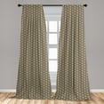 thumbnail image 5 of Ambesonne Abstract Curtains, Scales Retro Tile, Pair of 28"x63", Multicolor, 5 of 5