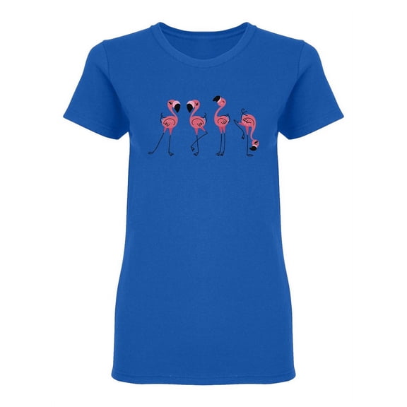 Flamingos Set Shaped T-Shirt Women -Image by Shutterstock, Female Large