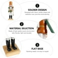 thumbnail image 5 of WASHWEPE Wooden Nutcracker Puppet Toy for Home Decor and Christmas 1 Set 9.8x3x2.6in, 5 of 6