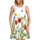 thumbnail image 1 of Easygdp Wild Herbs para Vestido Transpirable de Mujer, Vestido Suelto de Manga Corta con Pliegues y Bolsillos para el Verano, 1 of 7