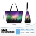 thumbnail image 4 of Fotbe Northern Lights Bolsa de Viaje para Playa - Resistente al Agua, Bolsa Tote de Gran Capacidad y Ligera con 7 Bolsillos para Mujeres y Hombres, 4 of 7