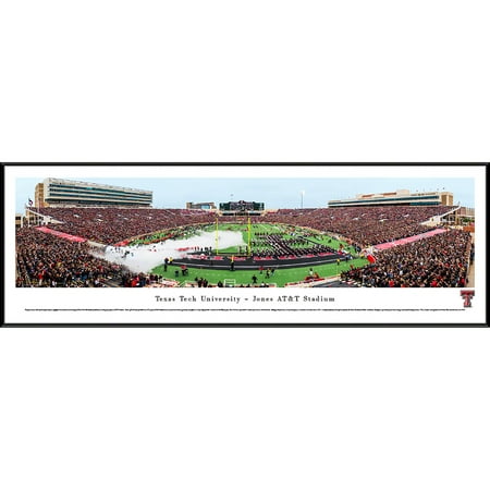Texas Tech Red Raiders Football at Jones AT&T Stadium - Blakeway Panoramas NCAA College Print with Standard