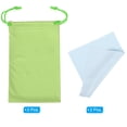 thumbnail image 3 of Uxcell 11"x7" Ski Goggle Bag Microfiber Goggle Pouch with Glasses Cloth Draw String, Green 3 Pack, 3 of 6