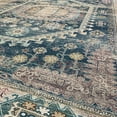 thumbnail image 6 of Blue Beige Vintage Faded Distressed Print 7'6" x 10'3" Area Rug/ Carpet by Makymo, 6 of 7